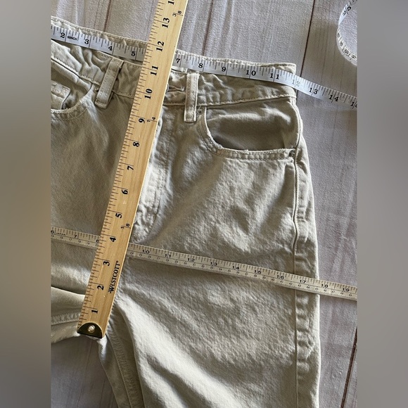 Pacsun 90s Boyfriend Jeans Women’s Size 24 Light Cream High Waist Grunge Ripped - Picture 13 of 16